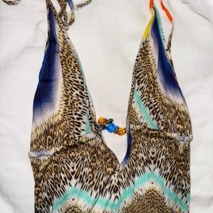 Milly Cabana Maxi Halter Printed Dress